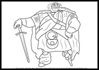 How to Draw King Fergus from Brave