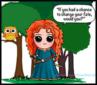 How to Draw Disney Princess Merida from Brave