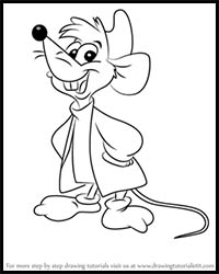 How to Draw Jaq from Cinderella