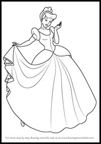 How to Draw Princess Cinderella