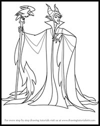 How to Draw Maleficent from Sleeping Beauty