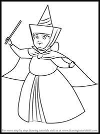 How to Draw Merryweather from Sleeping Beauty