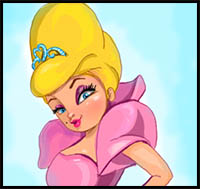 How to Draw Charlotte from The Princess And The Frog