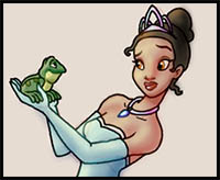 How to Draw Princess Tiana from The Princess And The Frog