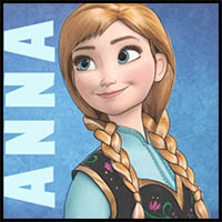 How to Draw Princess Anna from Frozen Step by Step Tutorial