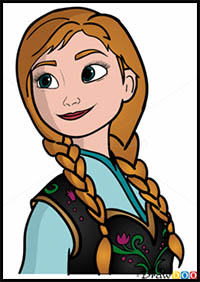 How to Draw Beautiful Anna, Frozen