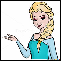 How to Draw Snow Queen Elsa, Frozen