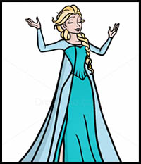 How to Draw Beautiful Elsa, Frozen