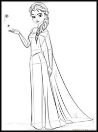 How to Draw Elsa from Frozen