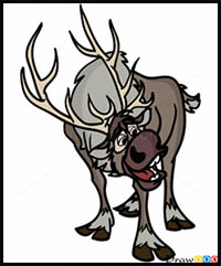 How to Draw Cute Sven, Frozen