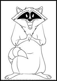 How to Draw Meeko from Pocahontas