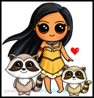 How to Draw Disney Princess Pocahontas