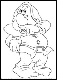 How to Draw Sneezy Dwarf from Snow White and the Seven Dwarfs