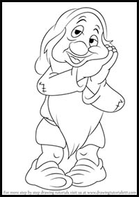 How to Draw Sleepy Dwarf from Snow White and the Seven Dwarfs