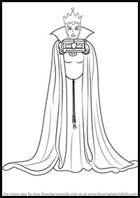 How to Draw the Evil Queen from Snow White and the Seven Dwarfs