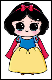 How to Draw Disney Princess Snow White Cute and Easy