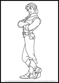 How to Draw Flynn Rider from Tangled