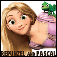 How to Draw Rapunzel and Pascal from Tangled with Easy Step by Step Tutorial