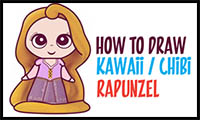 How to Draw Kawaii Chibi Rapunzel from Disney’s Tangled in Easy Steps