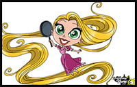 How to Draw Chibi Rapunzel