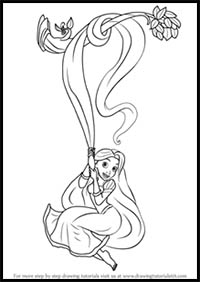 How to Draw Rapunzel from Tangled