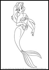 How to Draw Princess Ariel from The Little Mermaid