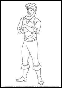 How to Draw Prince Eric from The Little Mermaid