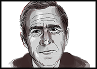 How to Draw George W. Bush