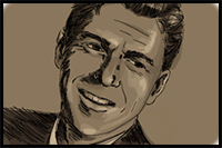 How to Draw Ronald Reagan