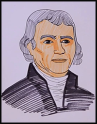 How to Draw Thomas Jefferson