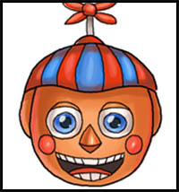 How to Draw Bb, Balloon Boy from Five Nights At Freddy’s