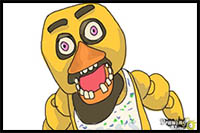 How to Draw Chica from Five Nights At Freddy's