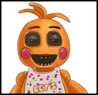 How to Draw Toy Chica from Five Nights At Freddy’s