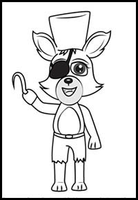 How to Draw Kawaii Foxy from Five Nights at Freddy's