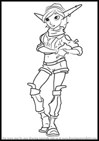 How to Draw Tess from Jak and Daxter
