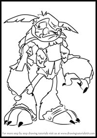 How to Draw Brutter from Jak and Daxter