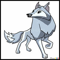 How to Draw Arctic Wolf, Animal Jam