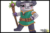 How to Draw Liza from Animal Jam