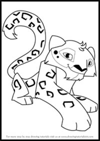 How to Draw Snow Leopard from Animal Jam