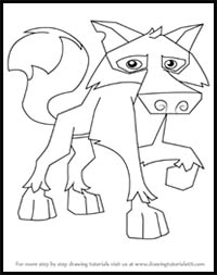 How to Draw Wolf from Animal Jam