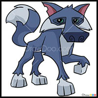 How to Draw Wolf, Animal Jam