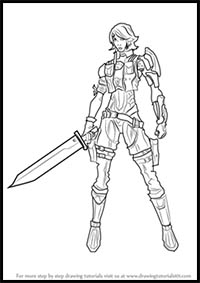 How to Draw Athena from Borderlands