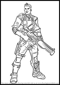 How to Draw Axton from Borderlands