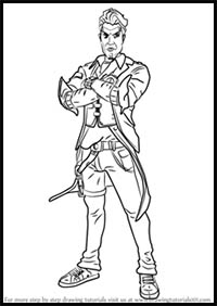 How to Draw Handsome Jack from Borderlands