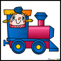 How to Draw Tiffi,  on train, Candy Crush