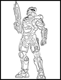 How to Draw Master Chief from Halo
