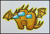 How to Draw KING GHIDORAH AMONG US SKIN!!!