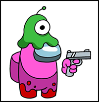 How to Draw Brainslug Imposter | Among Us