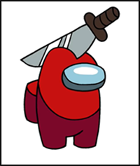 How to Draw Sword Hat Crewmate | Among Us
