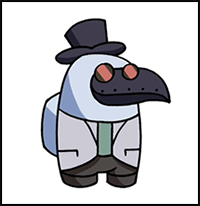 How to Draw Plague Doctor | AMONG US